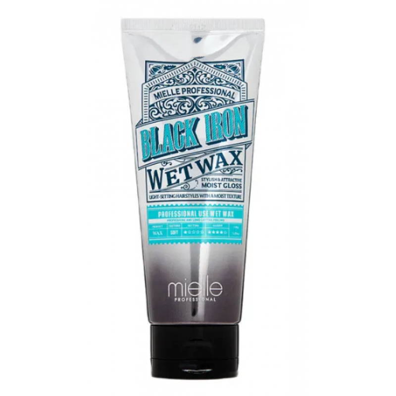 Віск з вологим ефектом для укладання волосся Mielle Black Iron Wet Wax 200 мл Віск з вологим ефектом для укладання волосся Mielle Black Iron Wet Wax 200 мл