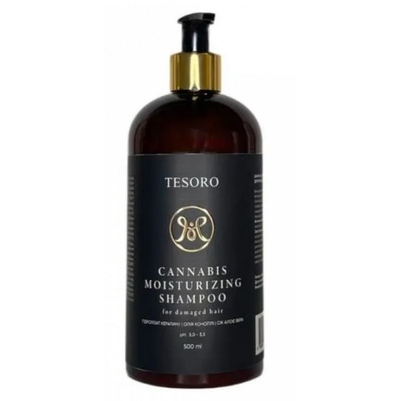 Шампунь для зволоження з олією канабісу Moli Tesoro Cannabis Moisturizing Shampoo 500 мл Шампунь для зволоження з олією канабісу Moli Tesoro Cannabis Moisturizing Shampoo 500 мл