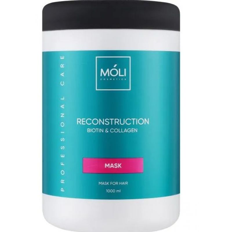 Маска з біотином та колагеном Moli Reconstruction Biotin & Collagen 1000 мл Маска з біотином та колагеном Moli Reconstruction Biotin & Collagen 1000 мл