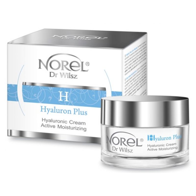 Зволожуючий крем з гіалуроновою кислотою для сухої та нормальної шкіри Norel Hyaluron Plus – Hyaluronic cream active moisturizing, 50 мл Зволожуючий крем з гіалуроновою кислотою для сухої та нормальної шкіри Norel Hyaluron Plus – Hyaluronic cream active moisturizing, 50 мл