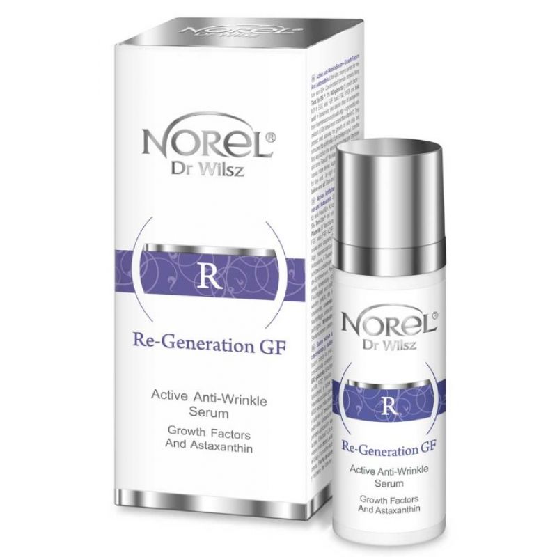 Активна сироватка проти зморшок з факторами росту та астаксантином Norel Re-Generation GF – Anti-wrinkle Serum with growth factors, 30 мл Активна сироватка проти зморшок з факторами росту та астаксантином Norel Re-Generation GF – Anti-wrinkle Serum with growth factors, 30 мл