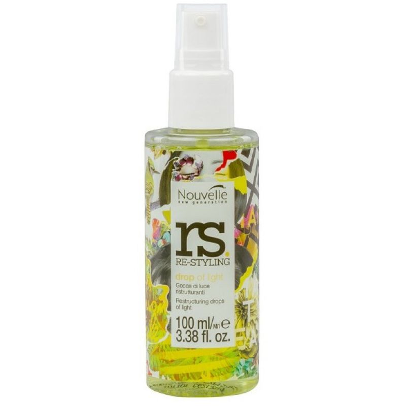 Засіб для догляду та блиску волосся на основі олії льону Nouvelle Drop of Light, 100 мл Засіб для догляду та блиску волосся на основі олії льону Nouvelle Drop of Light, 100 мл