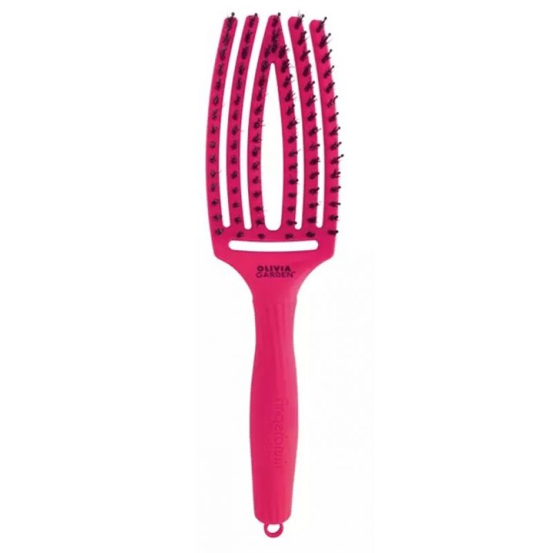 Щітка для волосся Olivia Garden Fingerbrush Boar Nilon Medium Nineties Hot Pink Щітка для волосся Olivia Garden Fingerbrush Boar Nilon Medium Nineties Hot Pink