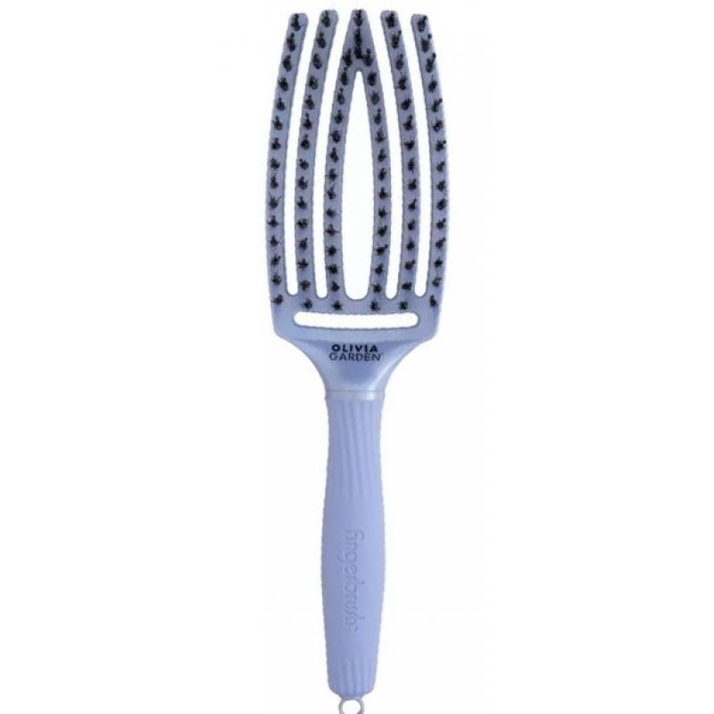 Щітка для волосся Olivia Garden Fingerbrush Boar Nilon Medium Nineties Love Blue Щітка для волосся Olivia Garden Fingerbrush Boar Nilon Medium Nineties Love Blue