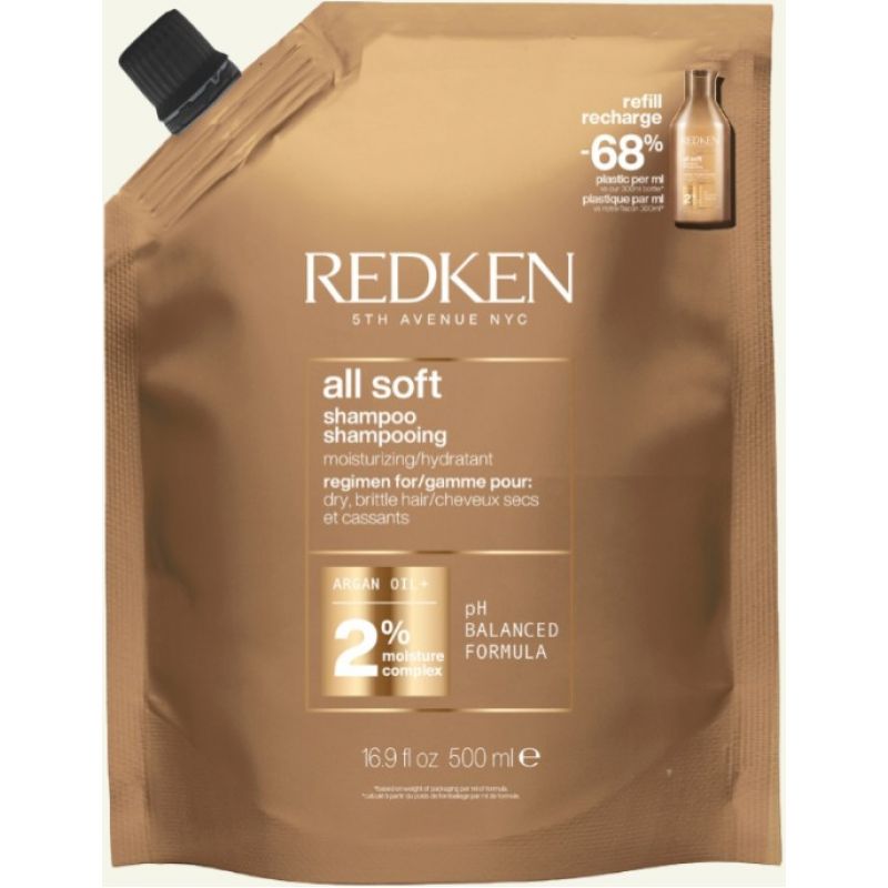 Пом'якшувальний шампунь для волосся (запаска) Redken All Soft Shampoo Refil 500 мл Пом'якшувальний шампунь для волосся (запаска) Redken All Soft Shampoo Refil 500 мл