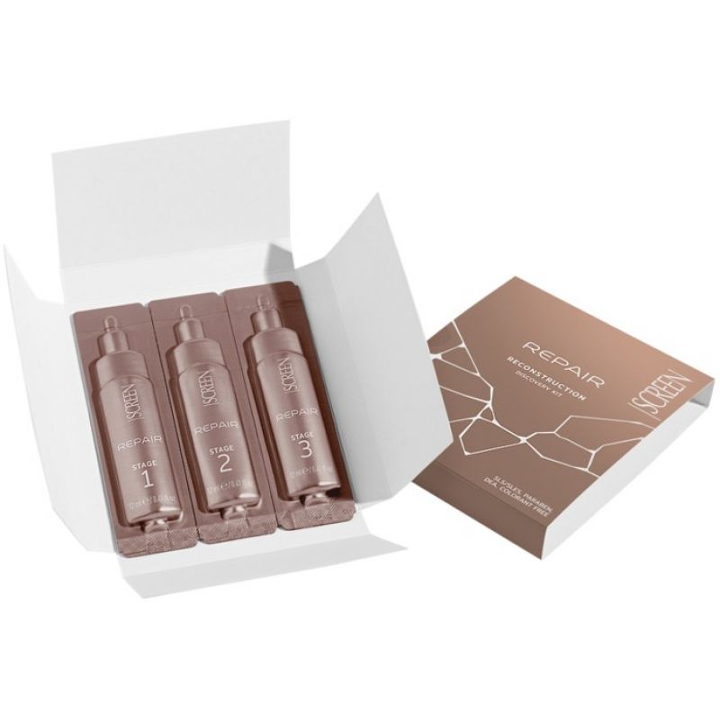 Глибоко відновлююча процедура для пошкодженого волосся Screen Repar Discovery Kit (12+12+12 мл) Глибоко відновлююча процедура для пошкодженого волосся Screen Repar Discovery Kit (12+12+12 мл)