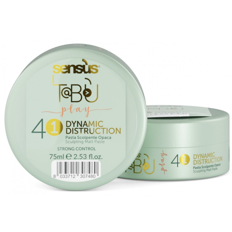 Матова паста сильної фіксації Sensus Tabu Dynamic Distruction 41, 75 мл Матова паста сильної фіксації Sensus Tabu Dynamic Distruction 41, 75 мл