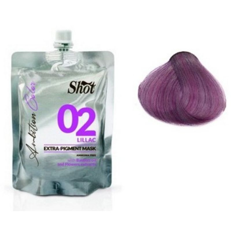 Тонуюча маска 02 Lillac Екстра Пігмент Shot Ambition Color Extra Pigment Mask, 200 мл Тонуюча маска 02 Lillac Екстра Пігмент Shot Ambition Color Extra Pigment Mask, 200 мл
