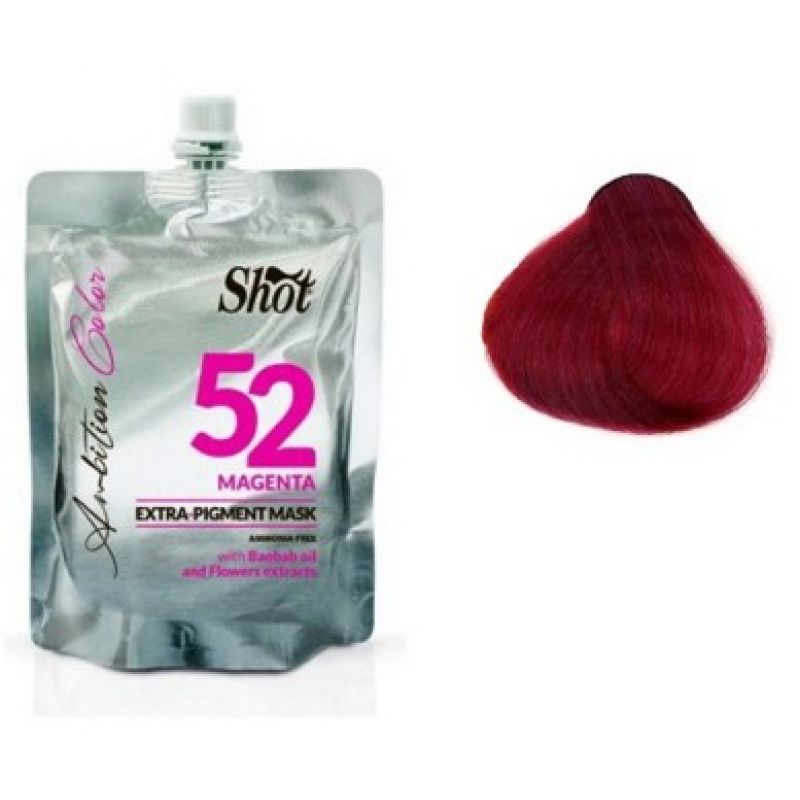 Тонуюча маска 52 Magenta Екстра Пігмент Shot Ambition Color Extra Pigment Mask, 200 мл Тонуюча маска 52 Magenta Екстра Пігмент Shot Ambition Color Extra Pigment Mask, 200 мл