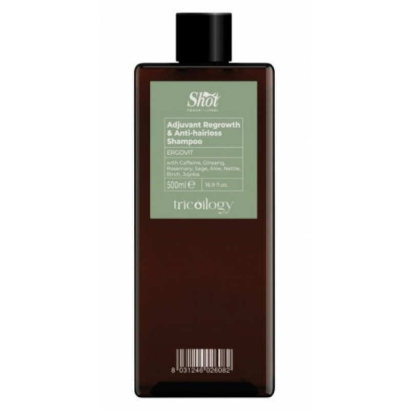 Шампунь проти випадіння волосся Shot Ergovit Adjuvant Regrowth Anti-hairloss Shampoo 500 мл Шампунь проти випадіння волосся Shot Ergovit Adjuvant Regrowth Anti-hairloss Shampoo 500 мл