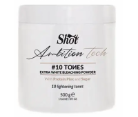 Екстра білий знебарвлюючий порошок для волосся на 10 тонів - Shot Ambition Tech Extra White Bleaching Color 500 гр
