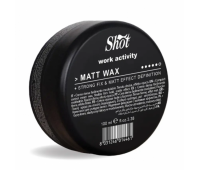 Віск сильної фіксації та з матовим ефектом Shot Hair Wax Work Activity R, 100 мл Віск сильної фіксації та з матовим ефектом Shot Hair Wax Work Activity R, 100 мл
