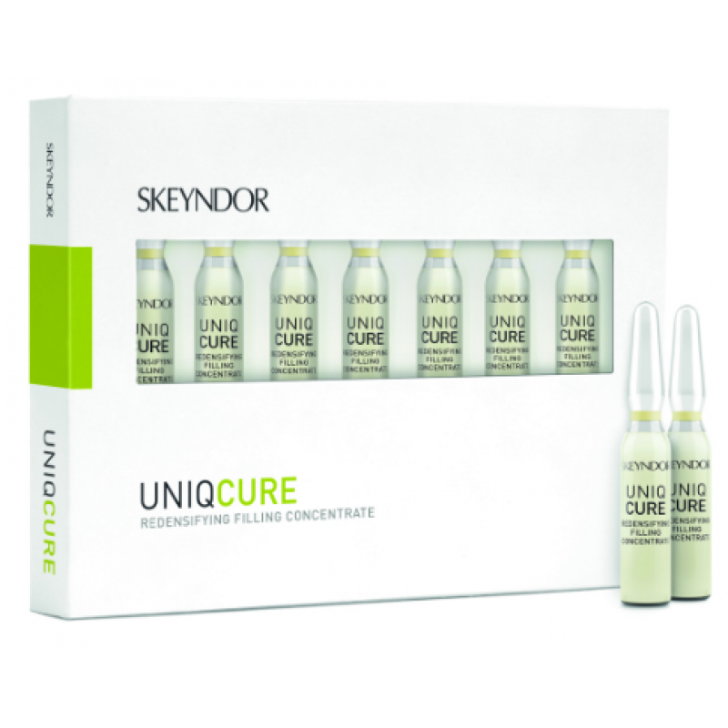 Активний концентрат, що заповнює, з тривимірним ефектом ліфтингу Skeyndor Uniqcure Redensifying filling concentrate, 7шт по 2 мл Активний концентрат, що заповнює, з тривимірним ефектом ліфтингу Skeyndor Uniqcure Redensifying filling concentrate, 7шт по 2 мл
