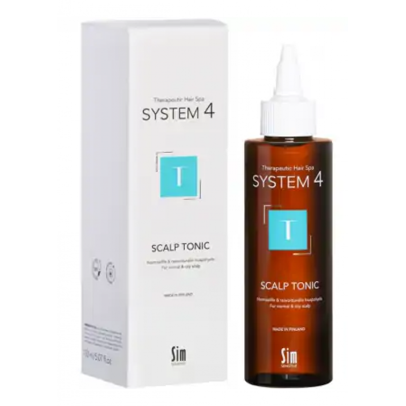 Тонік «Т» для стимуляції росту волосся System 4 Sim Sensitive Climbazole Scalp Tonic T Тонік «Т» для стимуляції росту волосся System 4 Sim Sensitive Climbazole Scalp Tonic T