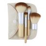 Набор кистей для макияжа T4B 4шт + чехол Bamboo