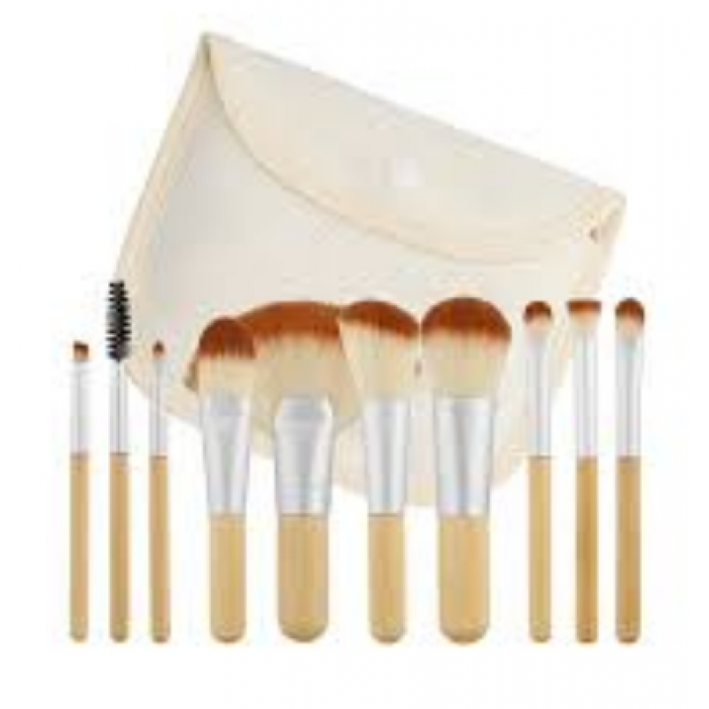 Набор кистей для макияжа T4B 10 шт + чехол Bamboo Набор кистей для макияжа T4B 10 шт + чехол Bamboo