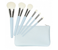 Набор кистей для макияжа, голубые 6 шт Tools For Beauty Set Of 6 Make-Up Brushes