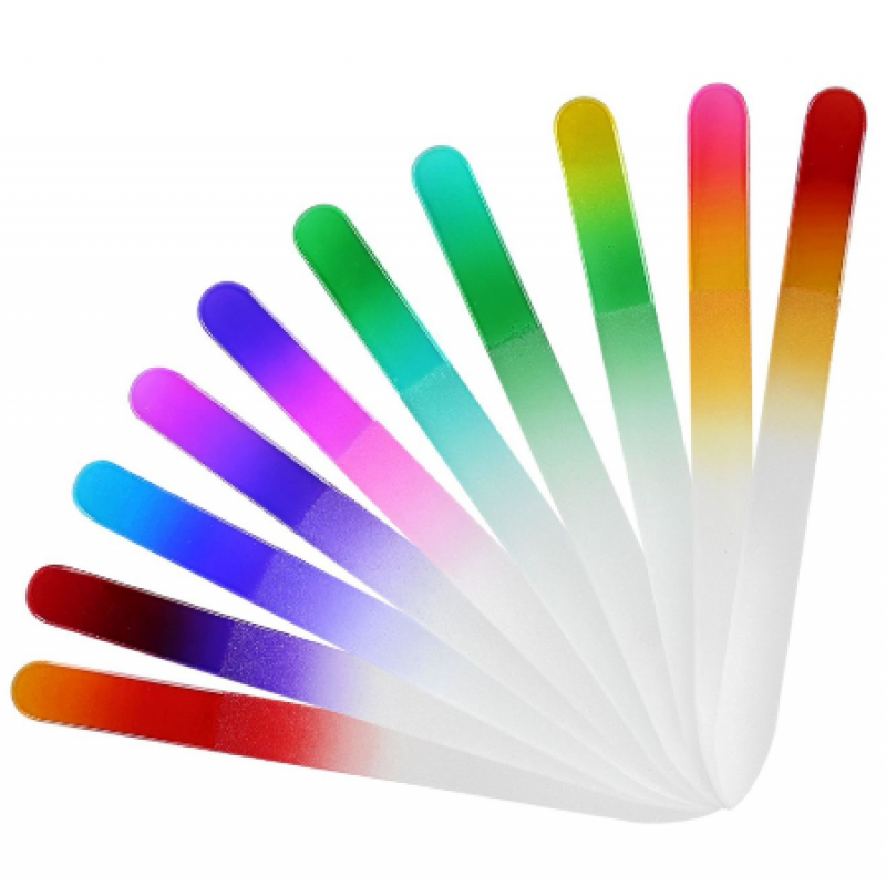 Стеклянная пилочка для ногтей Tools For Beauty Glass Nail File With Rainbowr Print Стеклянная пилочка для ногтей Tools For Beauty Glass Nail File With Rainbowr Print