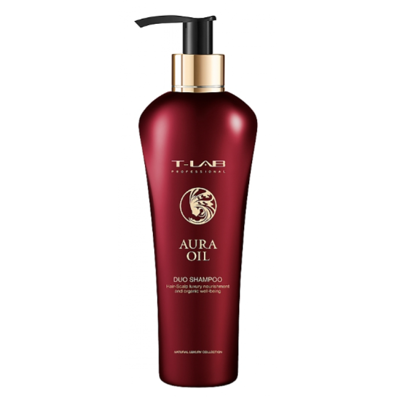 Відновлювальний шампунь для сухого і пошкодженого волосся T-LAB Professional Aura Oil Duo Shampoo 300 мл Відновлювальний шампунь для сухого і пошкодженого волосся T-LAB Professional Aura Oil Duo Shampoo 300 мл