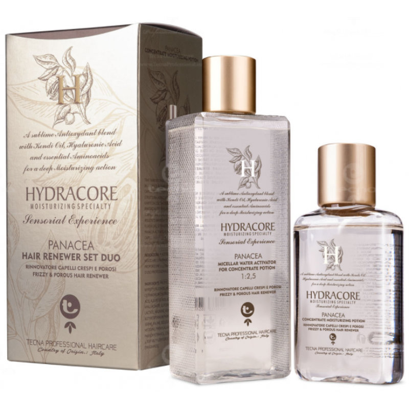 Набір для вирівнювання зовнішньої структури волосся Tecna Hydracore HAIR RENEWER PANACEA KIT, 250 мл та 100 мл Набір для вирівнювання зовнішньої структури волосся Tecna Hydracore HAIR RENEWER PANACEA KIT, 250 мл та 100 мл