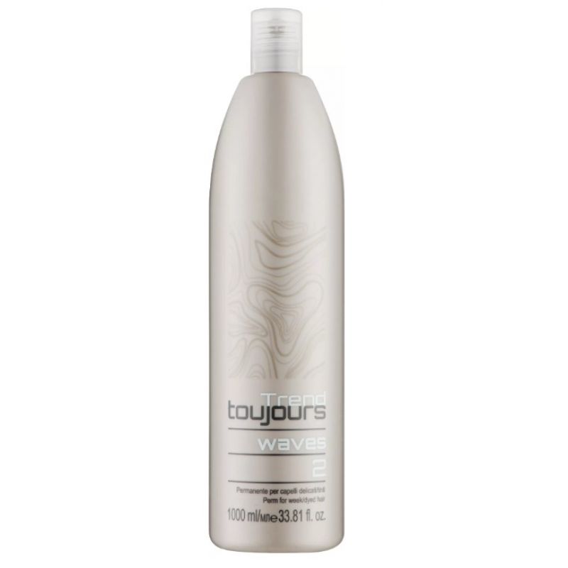 Перманент для слабкого та фарбованого волосся Trend Toujours Waves 2 Perm For Weak/Dyed Hair, 1000 мл Перманент для слабкого та фарбованого волосся Trend Toujours Waves 2 Perm For Weak/Dyed Hair, 1000 мл
