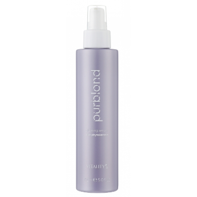 Сироватка з ефектом сяйва для фарбованого та натурального волосся - Vitality's Purblond Glowing Serum 150 мл Сироватка з ефектом сяйва для фарбованого та натурального волосся - Vitality's Purblond Glowing Serum 150 мл