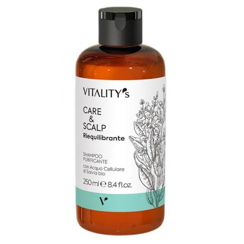 Відновлюючий очищаючий шампунь з клітинною водою органічної шавлії Vitalitys Care Scalp Purifying Shampoo 250 мл Відновлюючий очищаючий шампунь з клітинною водою органічної шавлії Vitalitys Care Scalp Purifying Shampoo 250 мл
