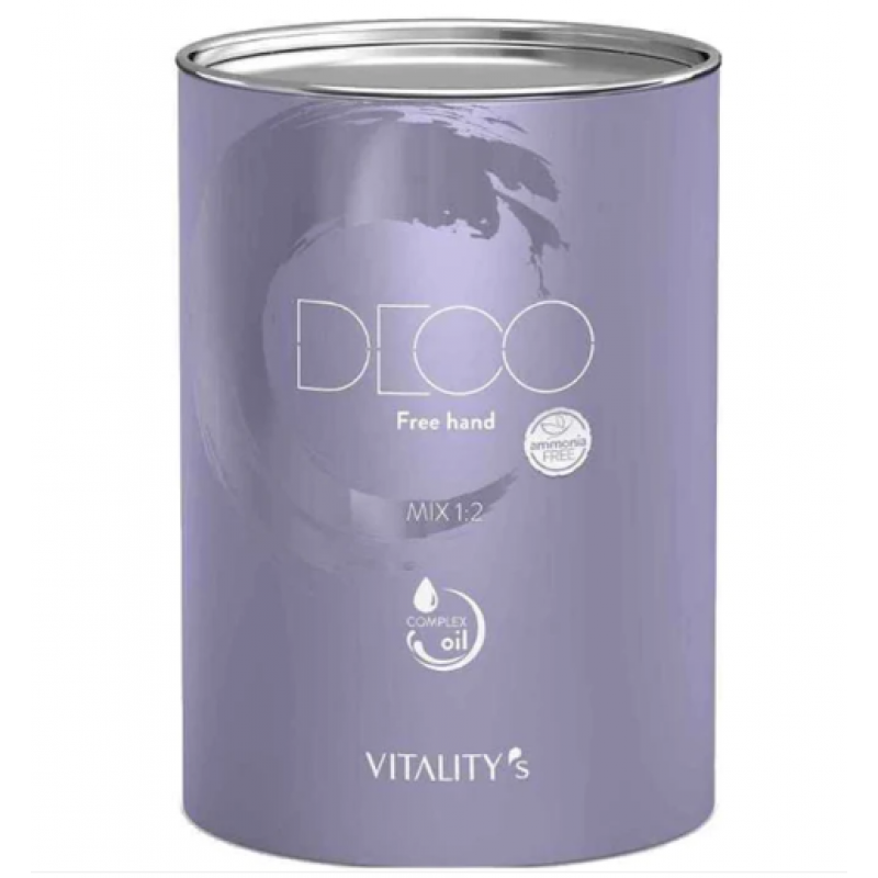 Порошок, що знебарвлює, без аміаку Vitality's Deco Free Hand 400 гр Порошок, що знебарвлює, без аміаку Vitality's Deco Free Hand 400 гр